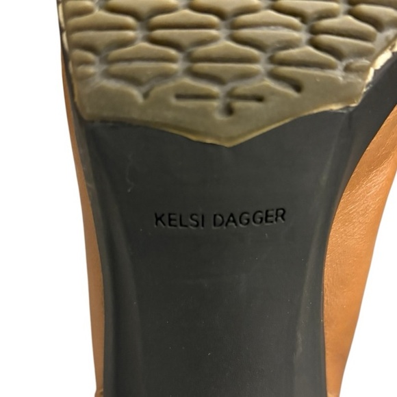 NWOB Kelsi Dagger Ricci Tan Leather Heeled Boots Women's Size 9 - Picture 10 of 12